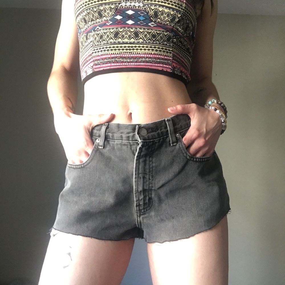 high waisted cut off shorts
